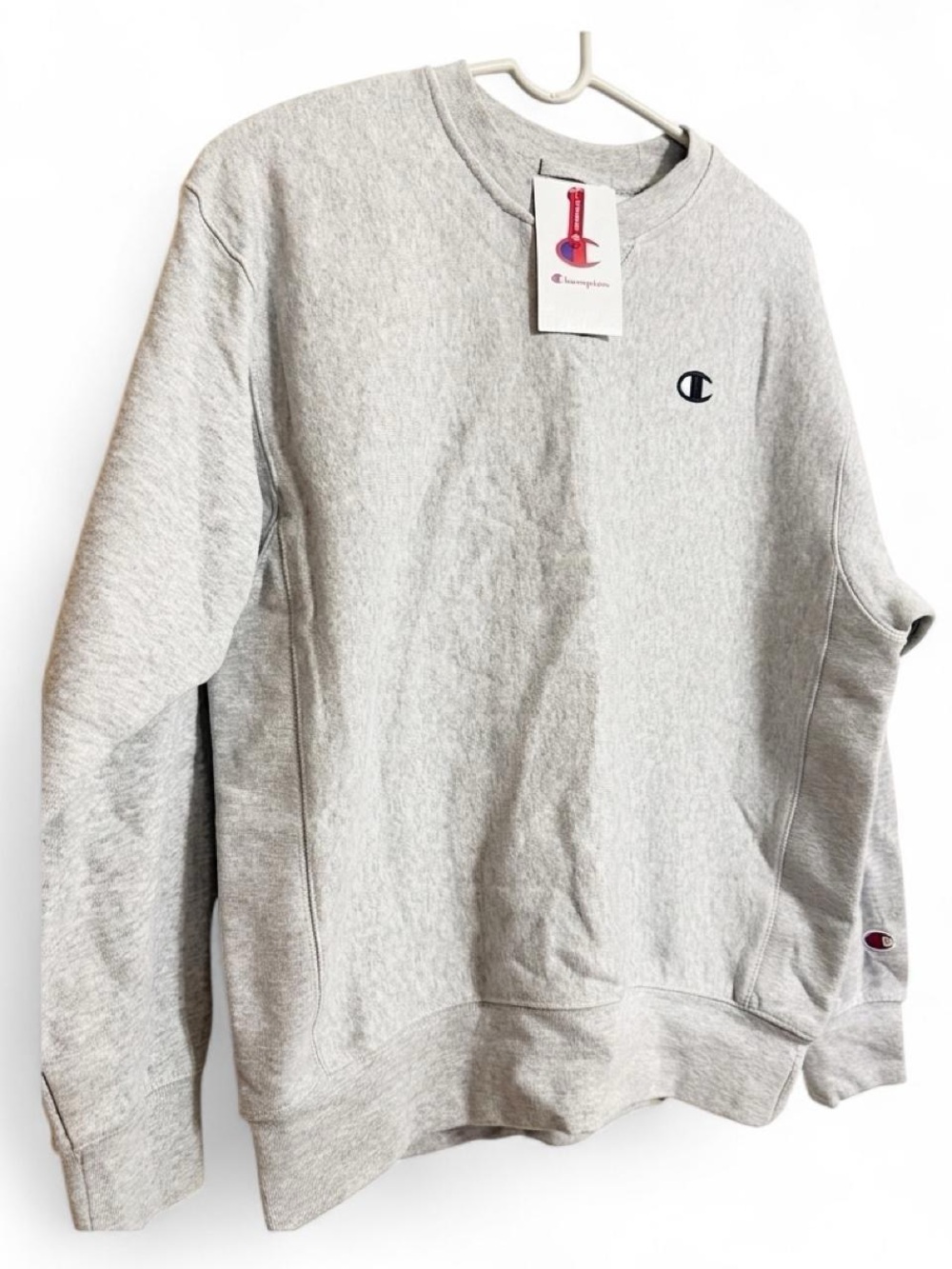 Champion Womens Streetwear NWT Fleece Grey Crewneck Sweatshirt Size S - Picture 5 of 5